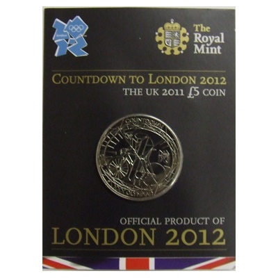 2011 Countdown to London 2012 £5 Presentation Card - Click Image to Close